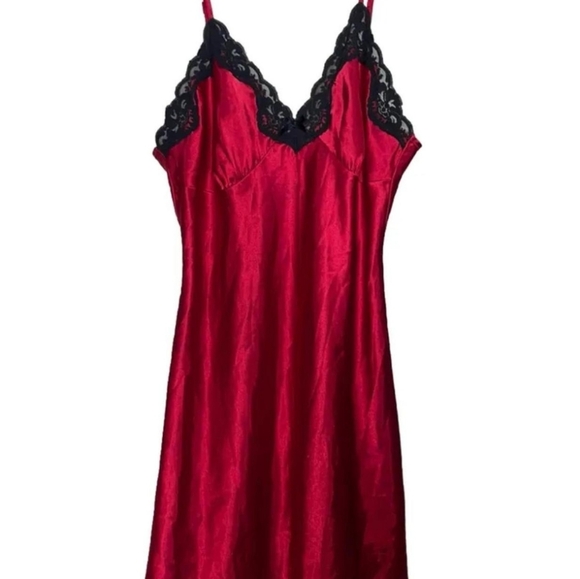 Ambrielle Satin Lace Slip Dress - Picture 3 of 4